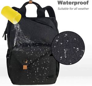 Sac à dos pour couches de bébé, grande capacité, double compartiment, avec sangles pour poussette, imperméable, fabriqué en usine BSCI - Product Image 4