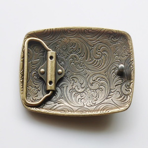 Hebilla de Cinturón Estilo Vaquero Occidental Vintage, Hebilla de Cinturón de Aleación de Zinc con Grabado de Flor Turquesa <span class=keywords><strong>para</strong></span> Hombres y Mujeres, Accesorios de Cinturón Estilo Indio - Product Image 4