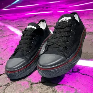 Zapatos de tenis Bresa 860, zapatos deportivos de verano con plataforma y cordones de lona blanca, unisex, talla para adultos 17-21 - Product Image 6