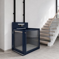 Ascenseur de villa personnalisé pour résidence privée avec cabine semi-fermée, pour maison à plusieurs étages, utilisation intérieure et extérieure.