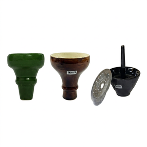 Pour la vente en gros : Bol à chicha en céramique givré de luxe, portable - Product Image 1