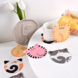 ที่รองแก้วกาแฟอะคริลิคคุณภาพดี เป็นมิตรกับสิ่งแวดล้อม ดีไซน์แมวแบบคลาสสิกทันสมัย รับสั่งทำ สำหรับใช้ในบ้านและร้านอาหาร - Product Image 2