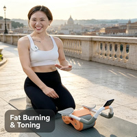 Rodillo Abdominal de Nuevo Estilo para Entrenamiento Corporal en Casa, Rueda de Rebote Automático para Ejercicios Abdominales y Deslizamiento para Adultos