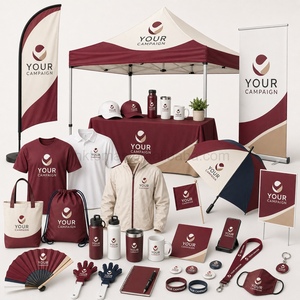 Kit Cadeau Promotionnel Personnalisé pour Événements Communautaires : Sac de Marchandises, Drapeau de Stand, Affiche, Sac Fourre-tout, Sac à Cordon, Articles de Boisson, Bracelet de Supporter, Badge - Product Image 1