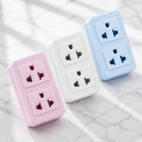 Multiprise mobile durable à trois couleurs et deux prises (220V/110V/125V) pour l'Asie du Sud-Est, Thaïlande