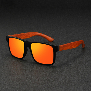 Lunettes de soleil confortables de conduite en bois de bambou polarisé Kingvision modèle <span class=keywords><strong>77</strong></span> avec logo personnalisé élégant - Product Image 3