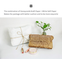 Rollo de Papel de Embalaje con Diseño de Panal Negro, Biodegradable, para Cajas de Regalo, Decoración del Hogar, Tiendas en Línea y Embalaje para Comercio Electrónico
