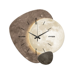 Orologio <span class=keywords><strong>da</strong></span> <span class=keywords><strong>Parete</strong></span> Moderno di Lusso per Soggiorno, Silenzioso, con Luce Notturna 3D, Grande, Monofacciale, a Batteria - Product Image 5