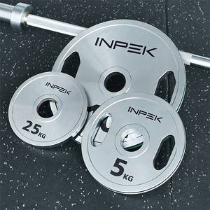 INPEK toptan gümüş krom kaplı çelik ağırlık plakaları kalibre halter plakaları halter dambıl ağırlığı - Product Image 1