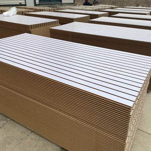 Bán lẻ hiển thị slatwall tấm, 15mm-18mm ván <span class=keywords><strong>MDF</strong></span> với khe cắm cho kệ và kệ trưng bày - Product Image 2