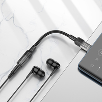 Adaptateur audio numérique HOCO LS37 Type C vers prise casque 3,5 mm pour Sumsang Xiaomi Redmi Poco Pixel LG Câble auxiliaire 3,5 mm