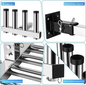 <span class=keywords><strong>Support</strong></span> de tige d'<span class=keywords><strong>attelage</strong></span> réglable en acier inoxydable avec <span class=keywords><strong>support</strong></span> de camion pour motos, accessoires de <span class=keywords><strong>moto</strong></span> de stockage de canne à pêche - Product Image 5