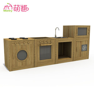 Matériel d'apprentissage <span class=keywords><strong>en</strong></span> plein air Montessori Moetry, cuisine de boue pour enfants, ensembles de jeux <span class=keywords><strong>en</strong></span> <span class=keywords><strong>bois</strong></span>, meubles de jeu de rôle pour les enfants d'âge préscolaire et de la maternelle - Product Image 5