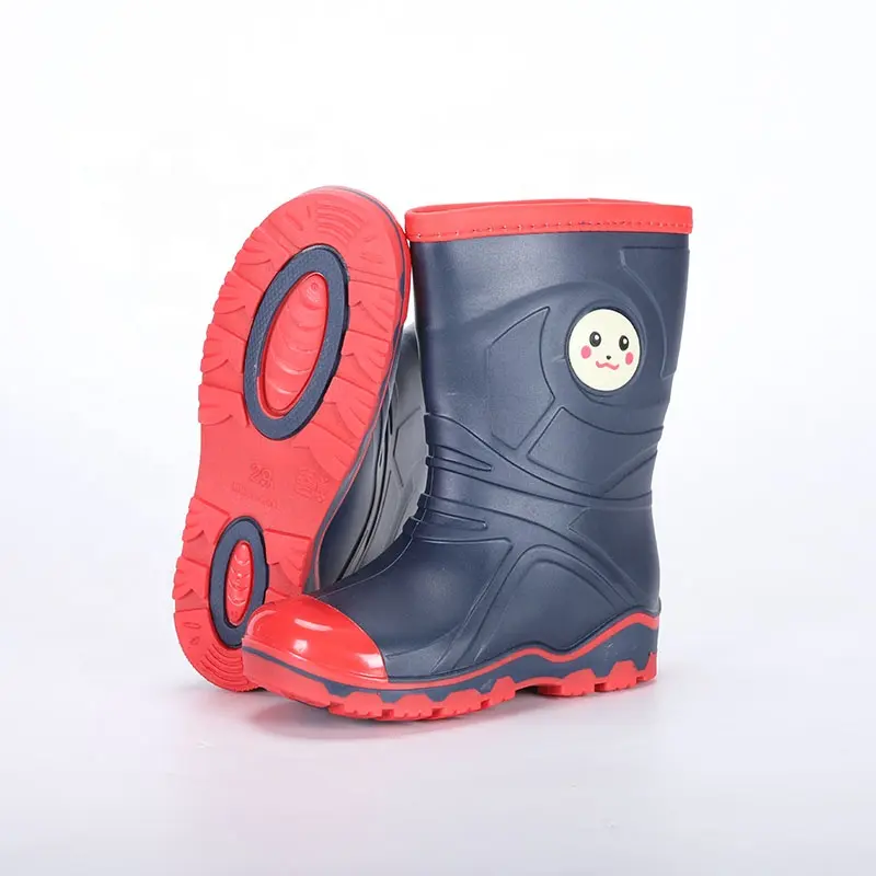 Wholesale black kids cute pvc shoes children cheap fashion pvc rain boots for kids children boots