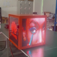 500*500*500mm étanche haute luminosité extérieur antichoc P3 publicité LED nourriture à emporter numérique livraison boîte affichage