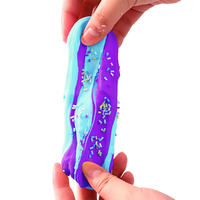 Pâte à modeler et colle silicone non toxiques certifiées ASTM, thème galaxie, 12 couleurs, ensemble de slime vibrant, souple et extensible à mélanger