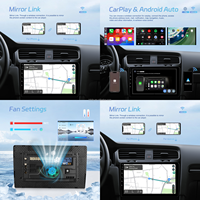 Hikity Qualcomm 8 Core Android Autoradio 4 + 64 Go 9 "/10" QLED Écran tactile 3D Vitrine Carplay Android Auto GPS Wifi Ventilateur de refroidissement