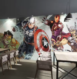 Papel pintado autoadhesivo de superhéroe de dibujos animados de cómic 3D para habitación de niños - Product Image 2