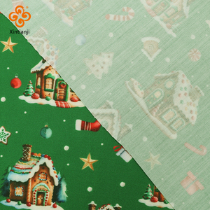 Vente en gros de nappe <span class=keywords><strong>graphique</strong></span> personnalisée par sublimation pour couture par transfert de chaleur <span class=keywords><strong>tissu</strong></span> imprimé à motif de Noël mignon de Noël - Product Image 5