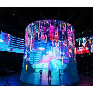 P2 P3.91 Pantalla Flexible Dj Booth Exhibition Led Sign Advertising Stage Wall Screen