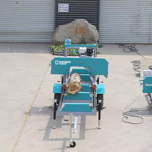 Fabrikdirekt Holzschnittmaschinen Gas / Diesel / Elektrische tragbare Räder Anhänger Sägemühle horizontale Bandsägemaschine - Product Image 3