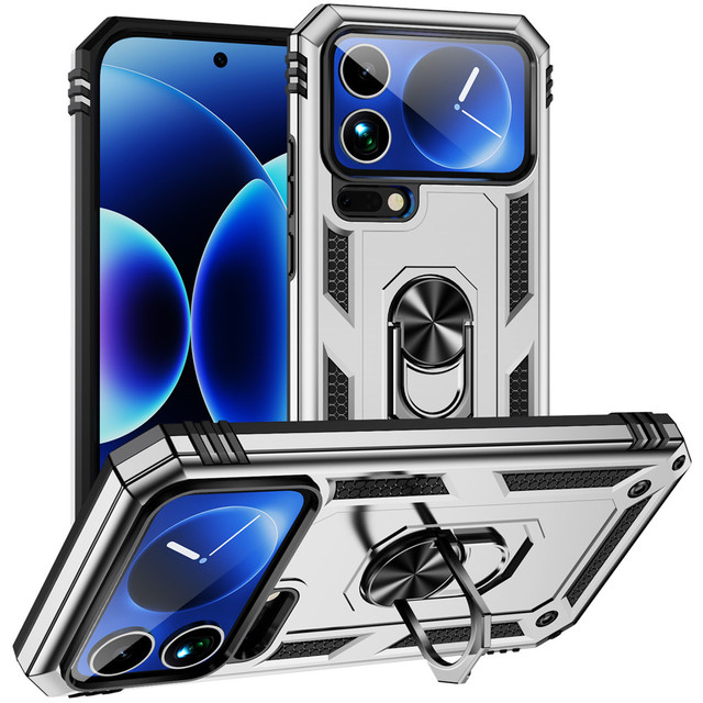 Wholesale Durable Shockproof Bumper Case for Xiaomi 17 Pro Max 17 Ultra Shockproof TPU + PC Phone Case With Ring Stand Holder