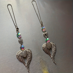 1 pezzo Acchiappasole a forma di ala d'angelo, ciondolo a forma di cuore con scritta "Sei sempre nel mio cuore", regalo speciale acchiappasole per qualcuno, Natale - Product Image 3