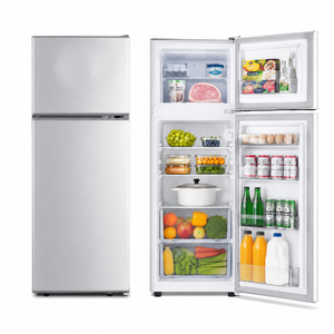 Réfrigérateur-congélateur double porte à congélateur supérieur, faible bruit, économie d'énergie, appareil électroménager de cuisine avec panneau PCM et prise UE - Product Image 1