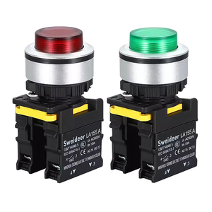 Self-Locking Power, 1NC+1NO 12V 24V 380V Push Button Switch 30mm Flat Head Control with LED Momentary Reset IP67 Waterproof - Product Image 3