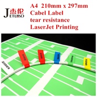 Étiquettes de câble A4 de couleur pour imprimantes à jet laser 30 feuilles 900 étiquettes de synthèse