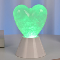 Appareils postmodernes scintillant cadeau coeur ombre 3D nuageux rvb couleur changeante bouton unique veilleuses pour Base blanche en plastique