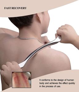 Herramienta de masaje de raspado Gua Sha en forma de W, acero inoxidable 304, liberación miofascial IASTM para maleta de movilización de tejido corporal - Product Image 6