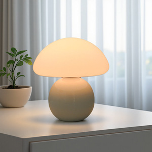 Lámpara de Mesa LED de Cerámica con Forma de Hongo YONGZE, Funciona con USB, Diseño Moderno y Sencillo, Control Táctil, Luz Nocturna para Dormitorio, Sala de Estar - Product Image 3