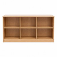 Meuble de rangement Montessori Chuangjin à 3 niveaux et 6 compartiments en bois de 105 cm avec panneau arrière pour écoles maternelles - Vente en gros