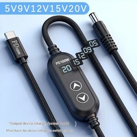 Adaptateur USB C vers DC 100W, câble PD avec 8 têtes de conversion DC et écran d'affichage