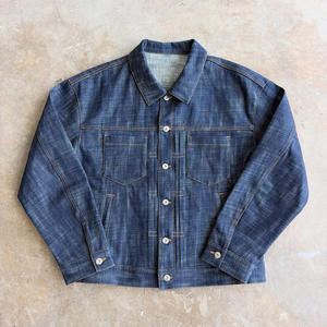 OEM 2026 时尚前褶可调节后背同步设计 15 盎司经典原边靛蓝原色宽腿牛仔裤套装 - Product Image 2