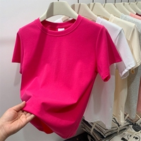T-shirts blancs de luxe personnalisés, basiques, en coton, t-shirts pour bébés, crop tops pour femmes