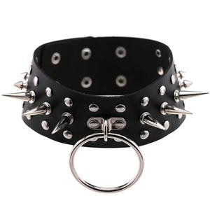 No indie Punk de remache O ronda gargantilla Sexy Bondage exagerados Collar de cuello Collar - Product Image 1