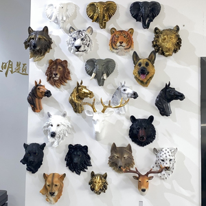 Usine Guangzhou Sculpture murale moderne de style chinois Découpe géométrique Tête de <span class=keywords><strong>cerf</strong></span> animal 3D Décoration intérieure pour Offre Spéciale - Product Image 6