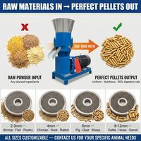 Machine à granulés d'aliments pour animaux multifonctionnelle pour volailles, poulets, poissons, bovins, chèvres, moutons, granulateur d'aliments, moulin pour petites exploitations agricoles
