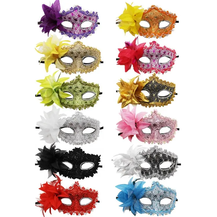 products dropshipping 2022 Hot sale Ladies Half Face Halloweenmichaels masquerade 3D flower Elegant Eye Mask