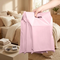 Sacs promotionnels personnalisés en HDPE recyclable avec logo sérigraphié, poignée découpée, style boutique, avec poignée rétractable pour supermarché