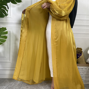 Materiale glitterato manica a pipistrello arabo bambina quattro stagioni indossare abaya per donne musulmane - Product Image 5