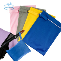 Sac à couches imperméable en polyester PUL solide de grande capacité, lavable, écologique, à poche unique, prix avantageux