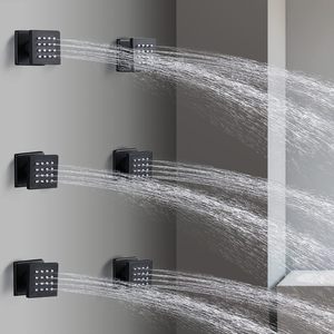 2 pollici ottone <span class=keywords><strong>quadrato</strong></span> cromato finitura bagno massaggio corpo doccia Multi Jet testa idro doccia - Product Image 5