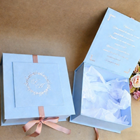 Emballage en carton de luxe avec logo écologique, fermeture personnalisée, boîte cadeau pour chaussures bleu bébé avec logo, boîtes rigides pliables en papier faites à la main