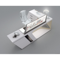Design moderne en forme de L 4S Store Used Executive Office Desk Furniture Manager Office Table Size