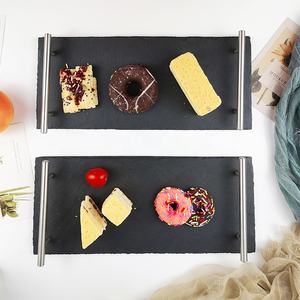 Vente directe d'usine Vaisselle en ardoise naturelle écologique Non toxique Durable Assiettes rectangulaires <span class=keywords><strong>pour</strong></span> cuisines domestiques Restaurants - Product Image 2