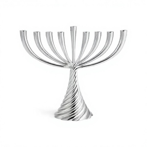 Luxury menorah <b>candle</b> holder Jewish Hanukkah candelabra Decorative metal <b>candle</b> stand Hanukkah table centerpiece - Product Image 1