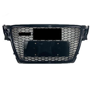 Grille avant complète en nid d'abeille pour <span class=keywords><strong>Audi</strong></span> A4 <span class=keywords><strong>RS4</strong></span> B8 <span class=keywords><strong>2007</strong></span> 2008 2009 2010 2011 2012 Grille ABS sans logo - Product Image 4